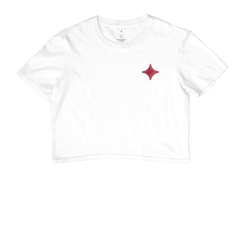 Camiseta Cropped Básica Estrela