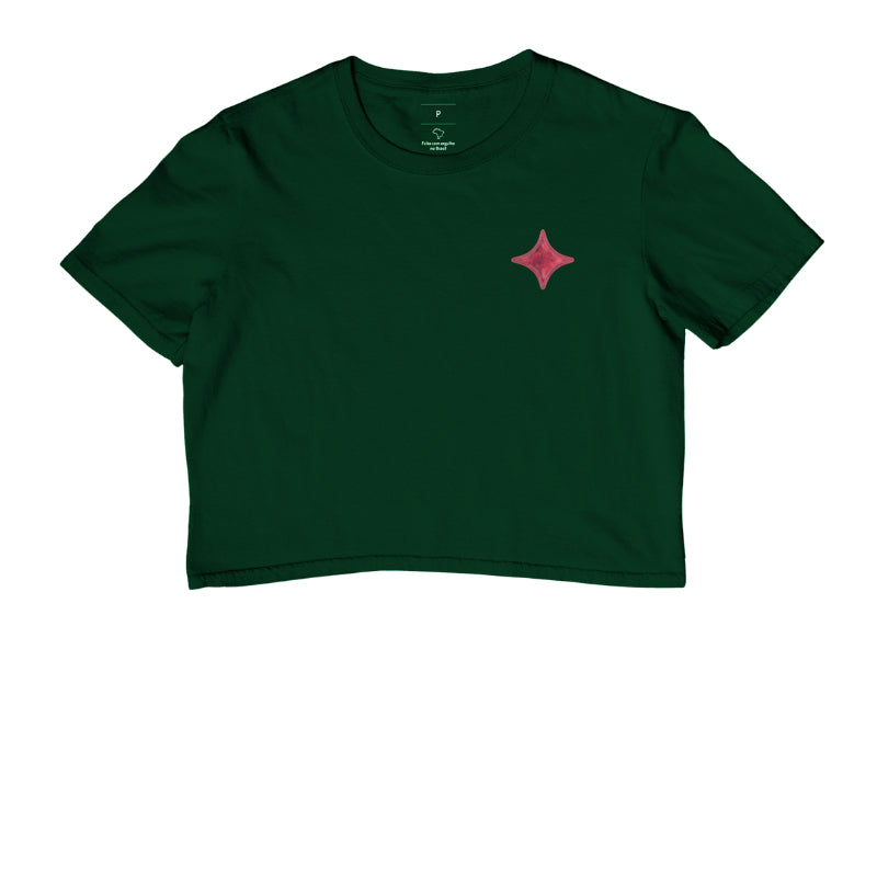 Camiseta Cropped Básica Estrela