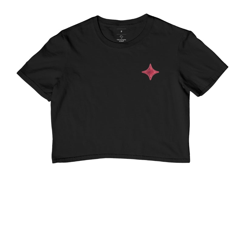 Camiseta Cropped Básica Estrela