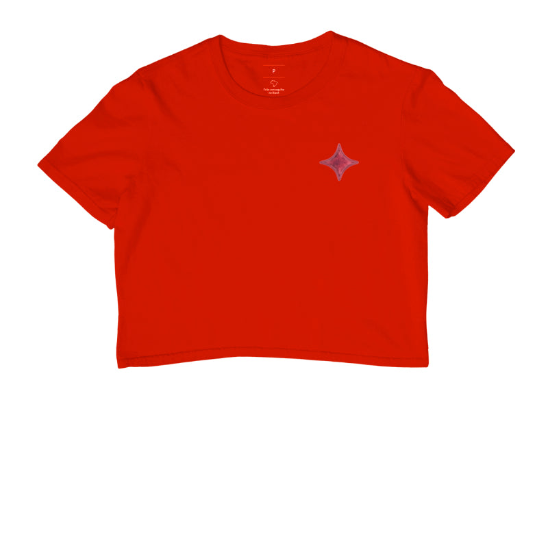 Camiseta Cropped Básica Estrela