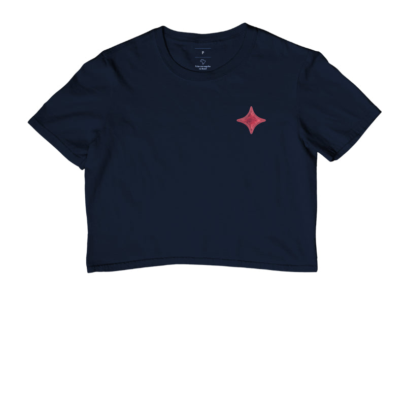 Camiseta Cropped Básica Estrela